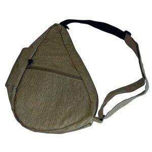 AmeriBag Healthy Back Khaki Taupe Nylon Sling Bag Backpack Hiking Outdoor Travel